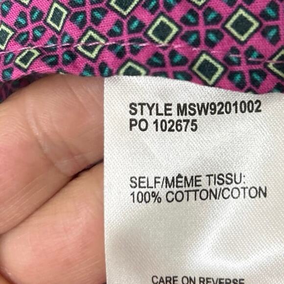 Cinch Purple Patterned Blouse - Picture 13 of 14